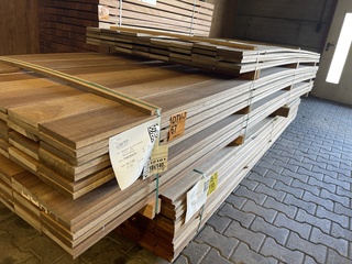 Ca. 138x Guyana Teak Planken Geschaafd, 18x140mm, lengte 37/300cm, 101